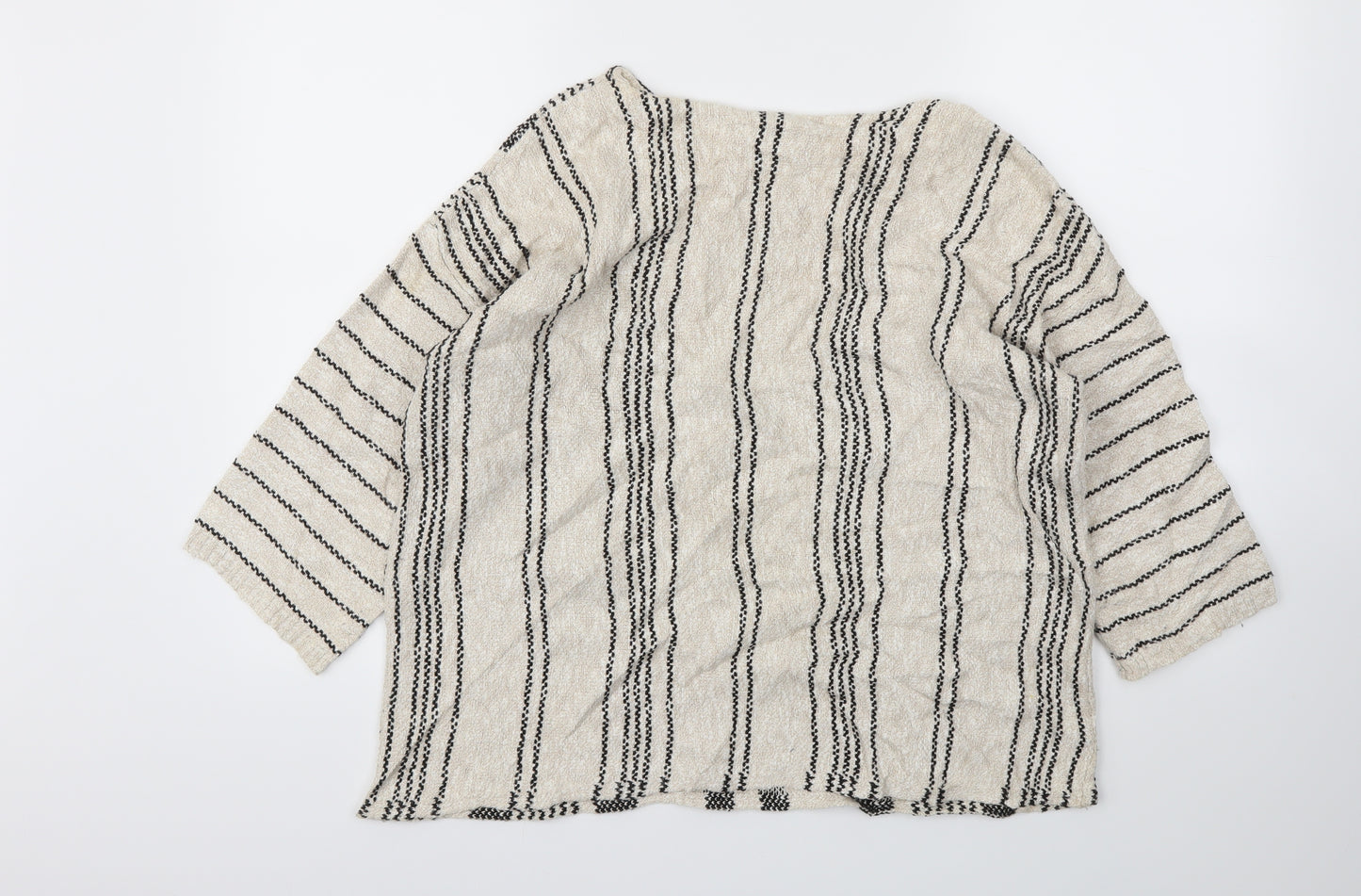 Papaya Womens Beige Striped  Pullover Jumper Size L