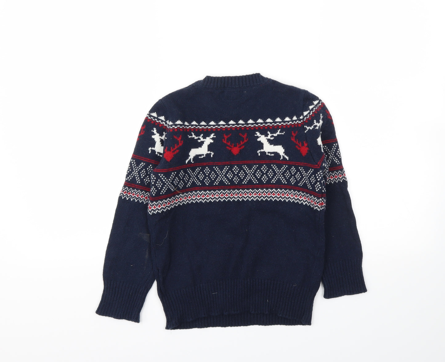 LOGG Boys Blue Argyle/Diamond  Pullover Sweatshirt Size 7-8 Years