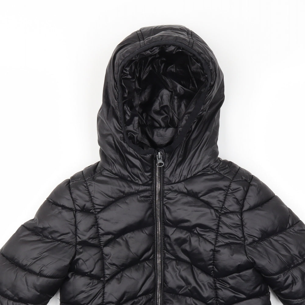 Blue Zoo Girls Black   Basic Coat Coat Size 5-6 Years