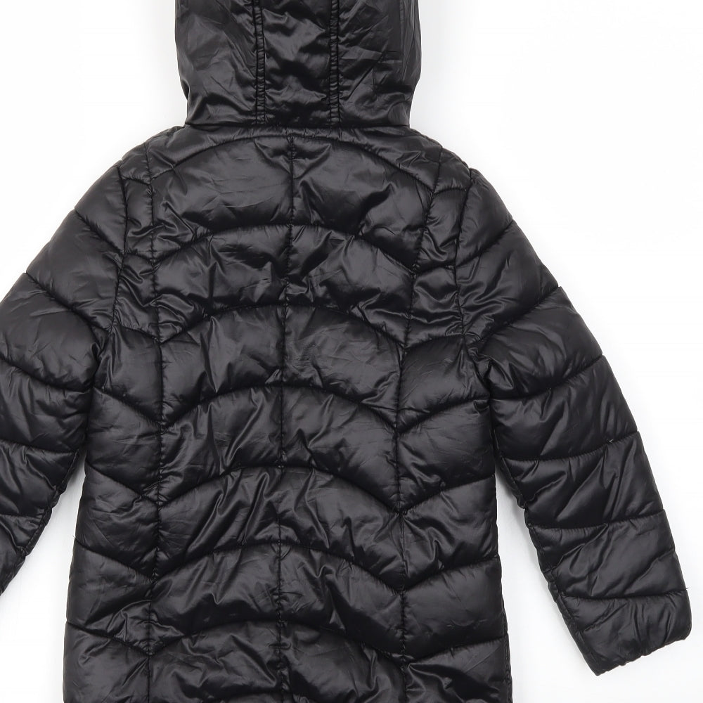 Blue Zoo Girls Black   Basic Coat Coat Size 5-6 Years