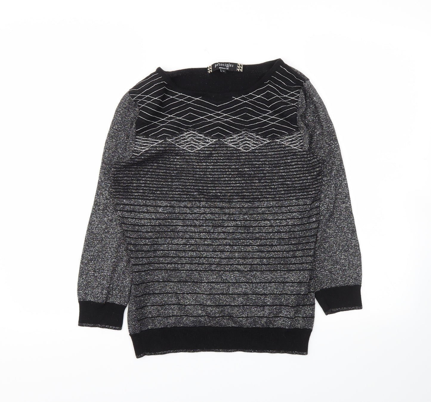 PRICIPLES  Womens Grey   Basic T-Shirt Size 10