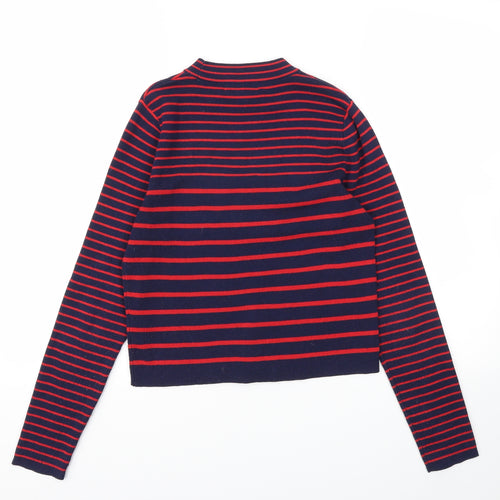 New Look Womens Red Striped  Pullover Jumper Size 10