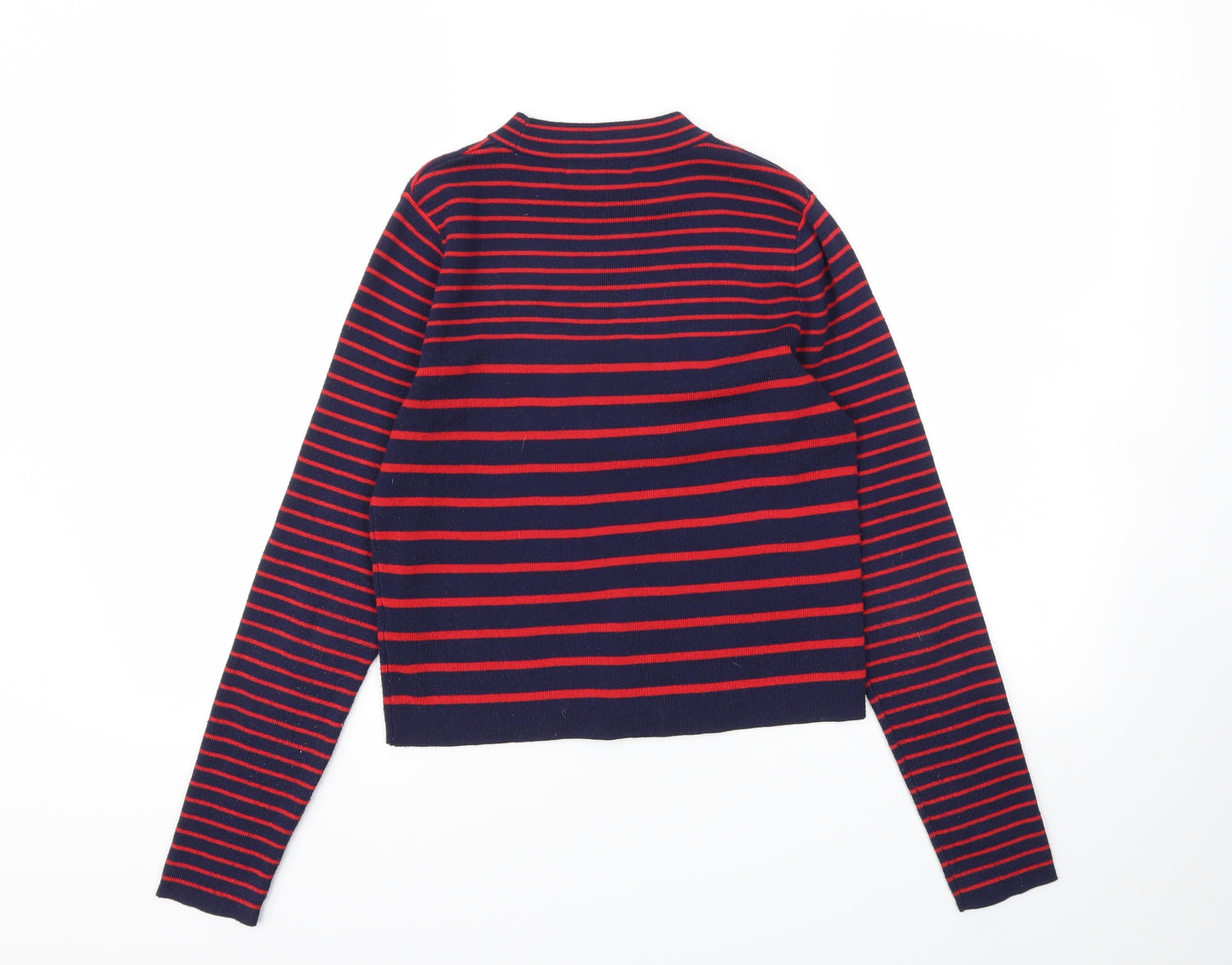 New Look Womens Red Striped  Pullover Jumper Size 10