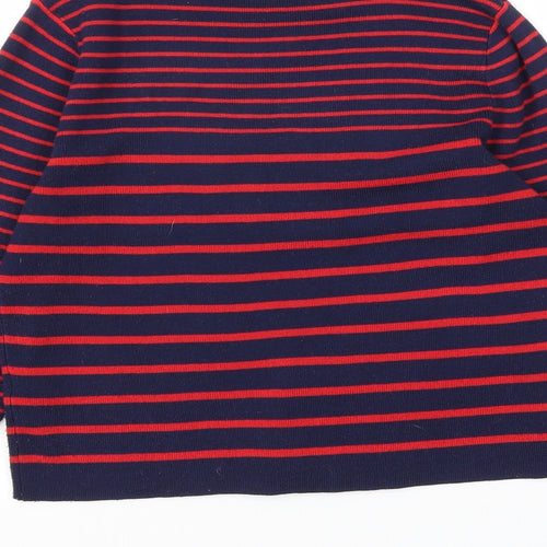 New Look Womens Red Striped  Pullover Jumper Size 10
