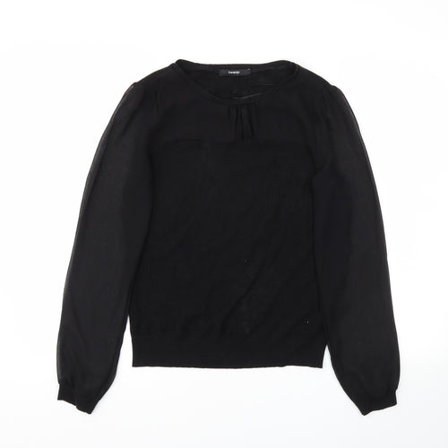 George Womens Black   Basic T-Shirt Size 8