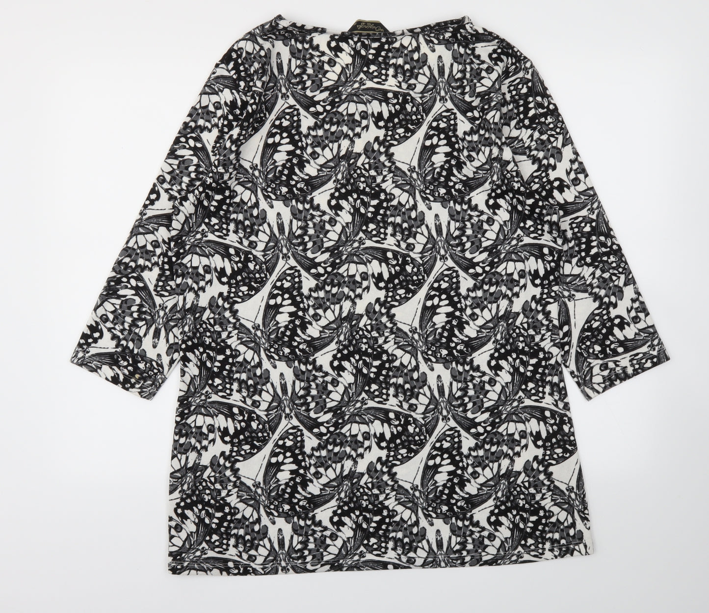 ORIGANALS  Womens Black Floral  Basic T-Shirt Size 18