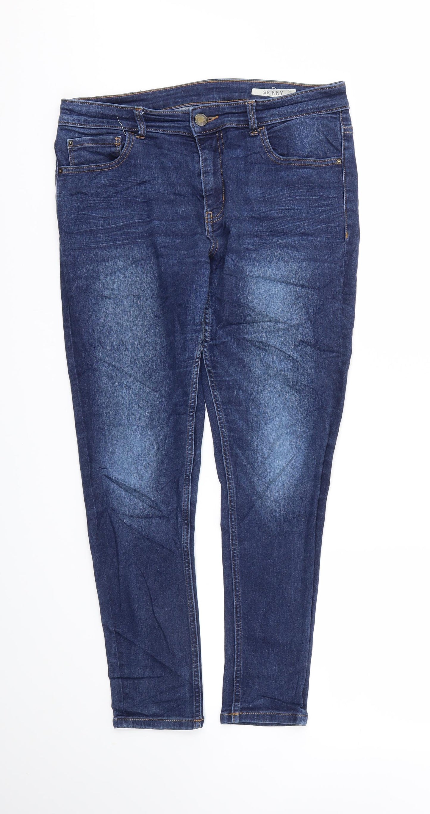 M&S Womens Blue   Skinny Jeans Size 12 L26 in
