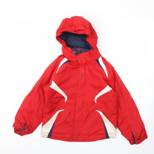 Wedze Boys Red   Basic Coat Coat Size 7-8 Years