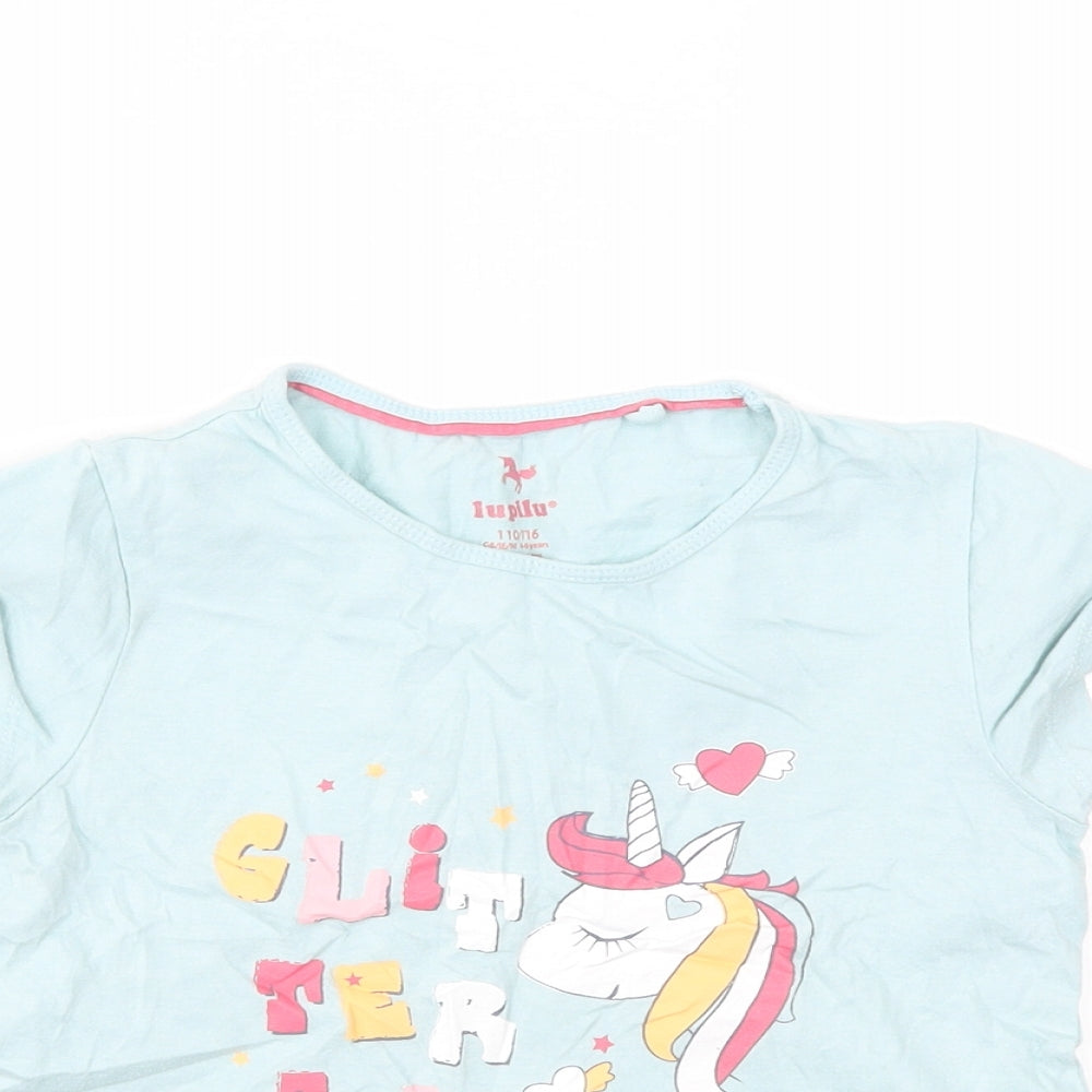 Lupilu Girls Blue   Basic T-Shirt Size 4-5 Years