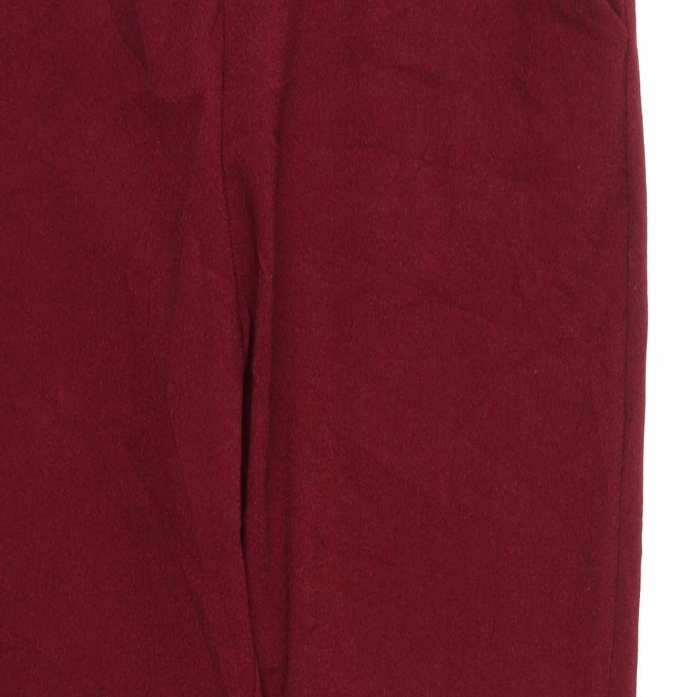 Peacocks Womens Red   Trousers  Size 14 L29 in - Stretch waistband