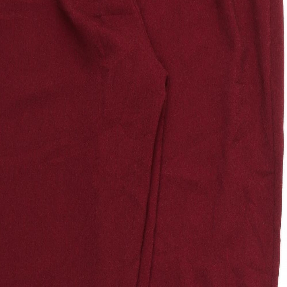Peacocks Womens Red   Trousers  Size 14 L29 in - Stretch waistband