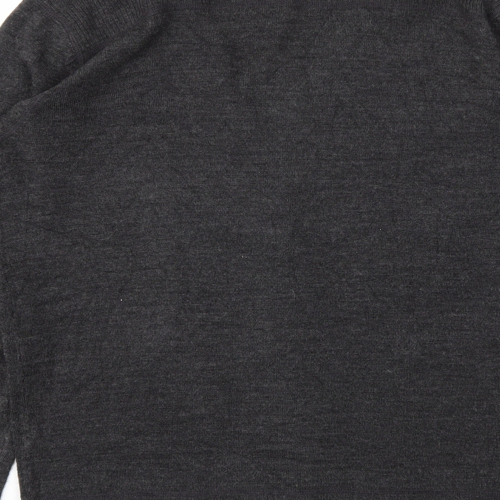 Red Hearing Mens Grey   Cardigan Jumper Size M