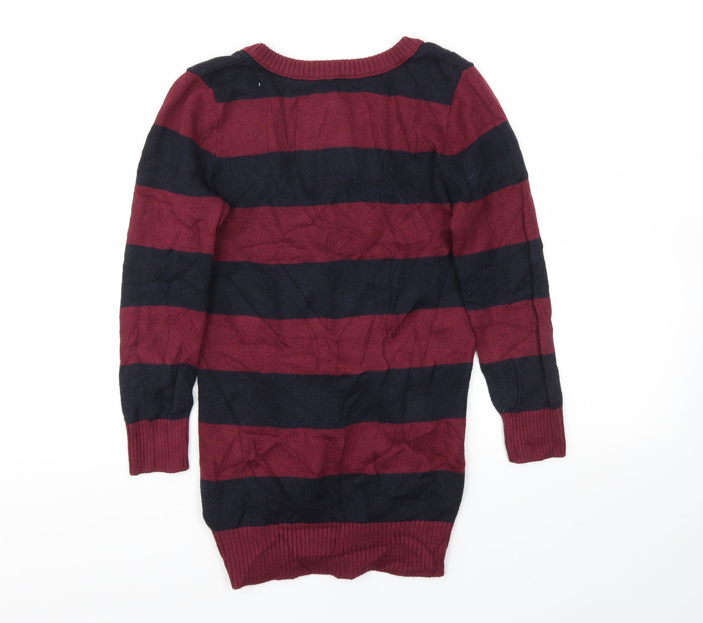 Abercrombie & Fitch Womens Red Striped  Basic T-Shirt Size XS