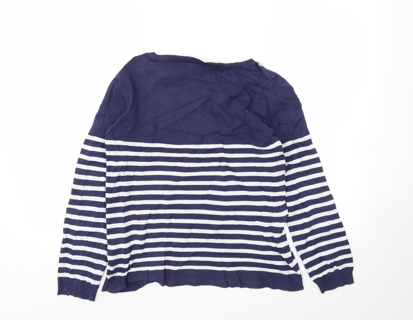 Primark Womens Blue Striped  Basic T-Shirt Size 14