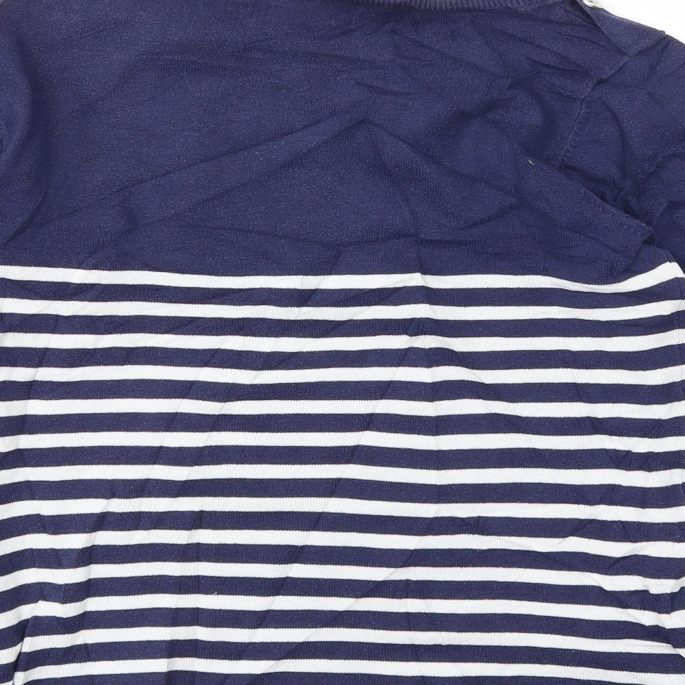 Primark Womens Blue Striped  Basic T-Shirt Size 14