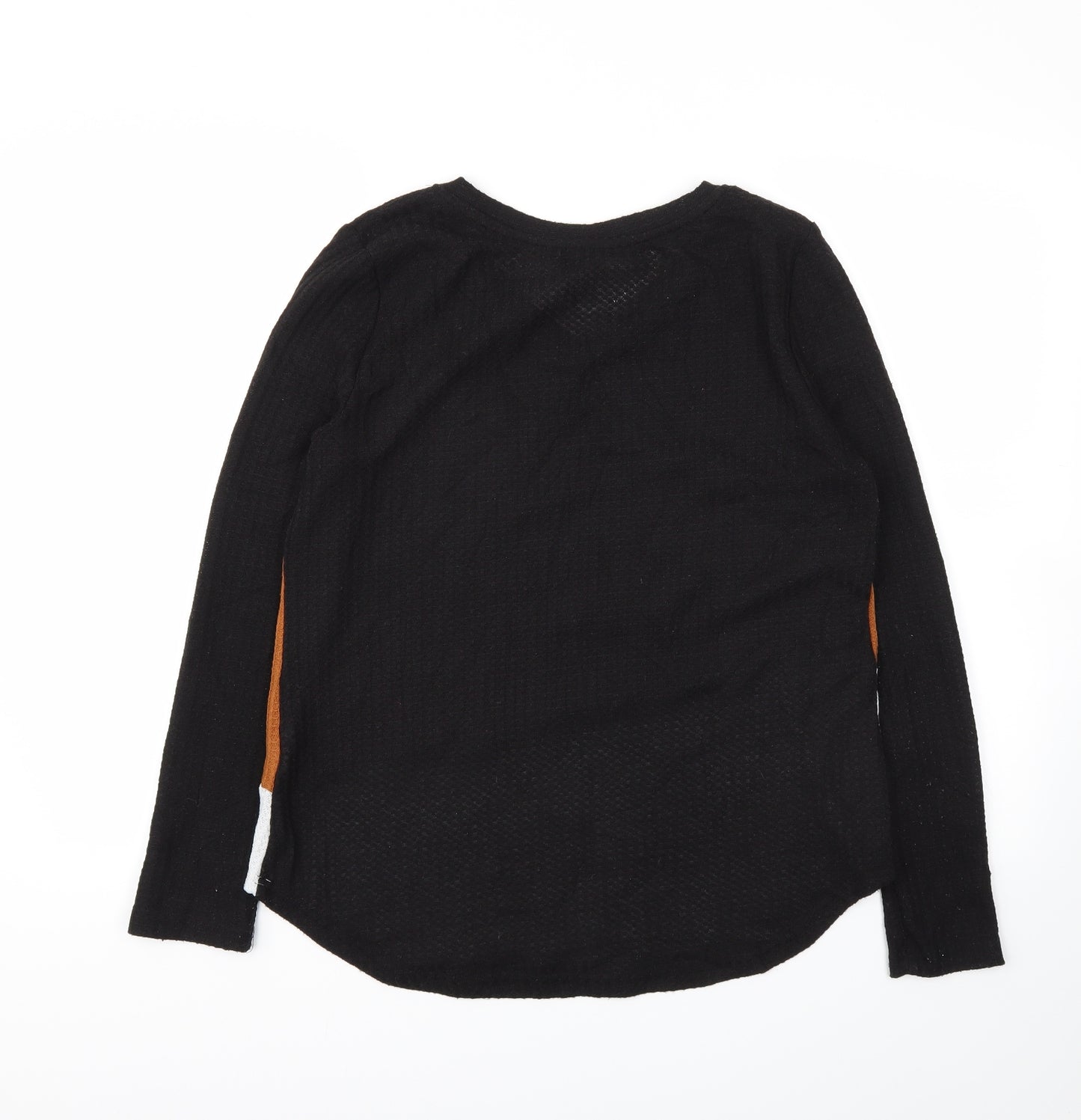 SheIn Womens Black Geometric  Basic T-Shirt Size L