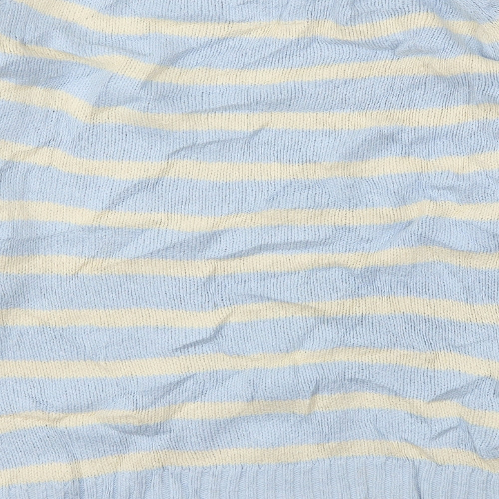 Fat Face Womens Blue Striped  Pullover Jumper Size 12