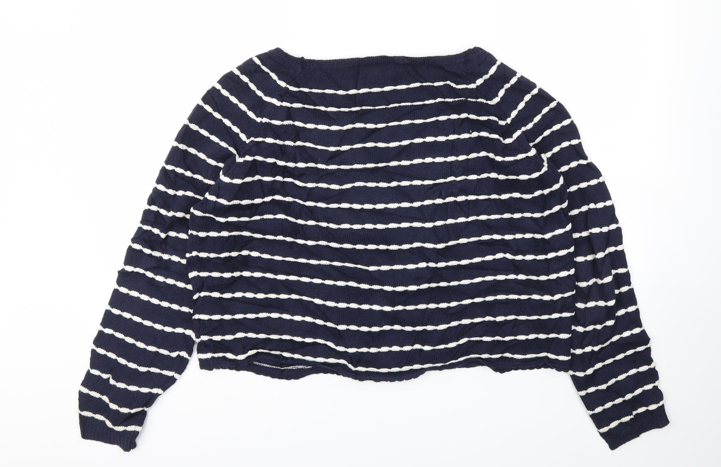 New Look Womens Blue Striped  Pullover Jumper Size 12