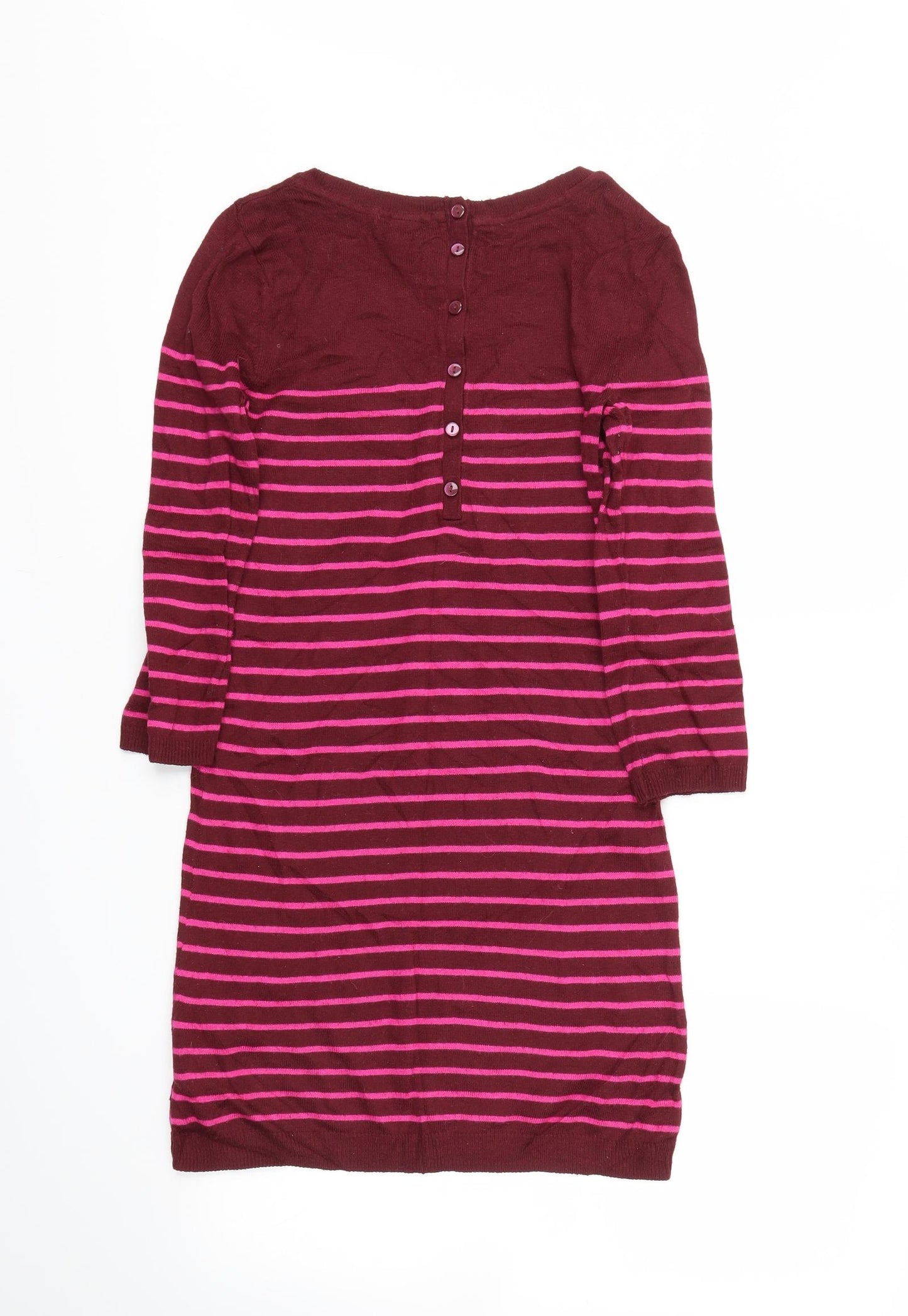 H&M Womens Pink Striped  Jumper Dress  Size XS
