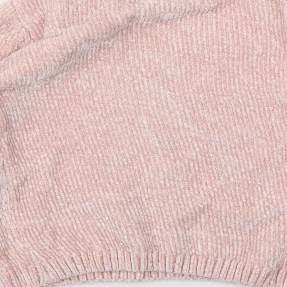 Primark Girls Pink Animal Print  Pullover Sweatshirt Size 9-10 Years