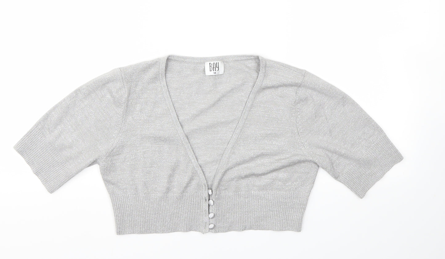 BAY Womens Grey   Cardigan Jumper Size 14