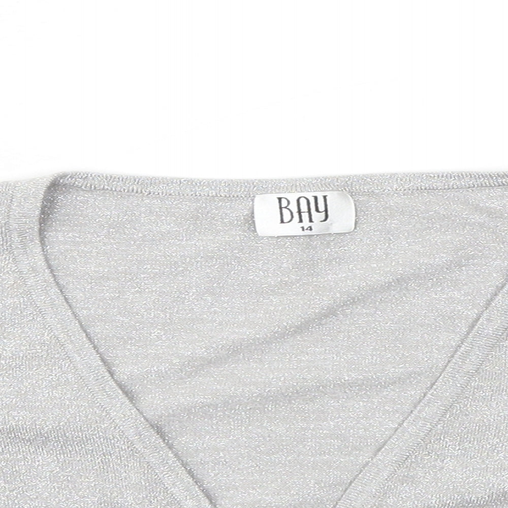 BAY Womens Grey   Cardigan Jumper Size 14