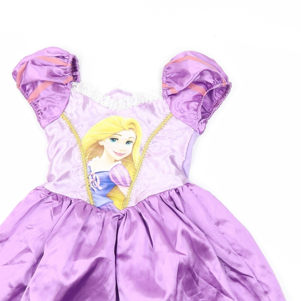 Disney Girls Purple Animal Print  Fit & Flare  Size 3-4 Years