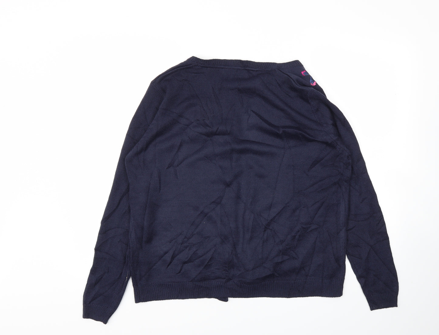 ISLE Womens Blue Floral  Cardigan Jumper Size M