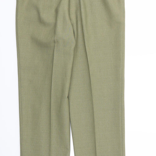 M&S Womens Green   Trousers  Size 10 L26 in - Stretch waistband