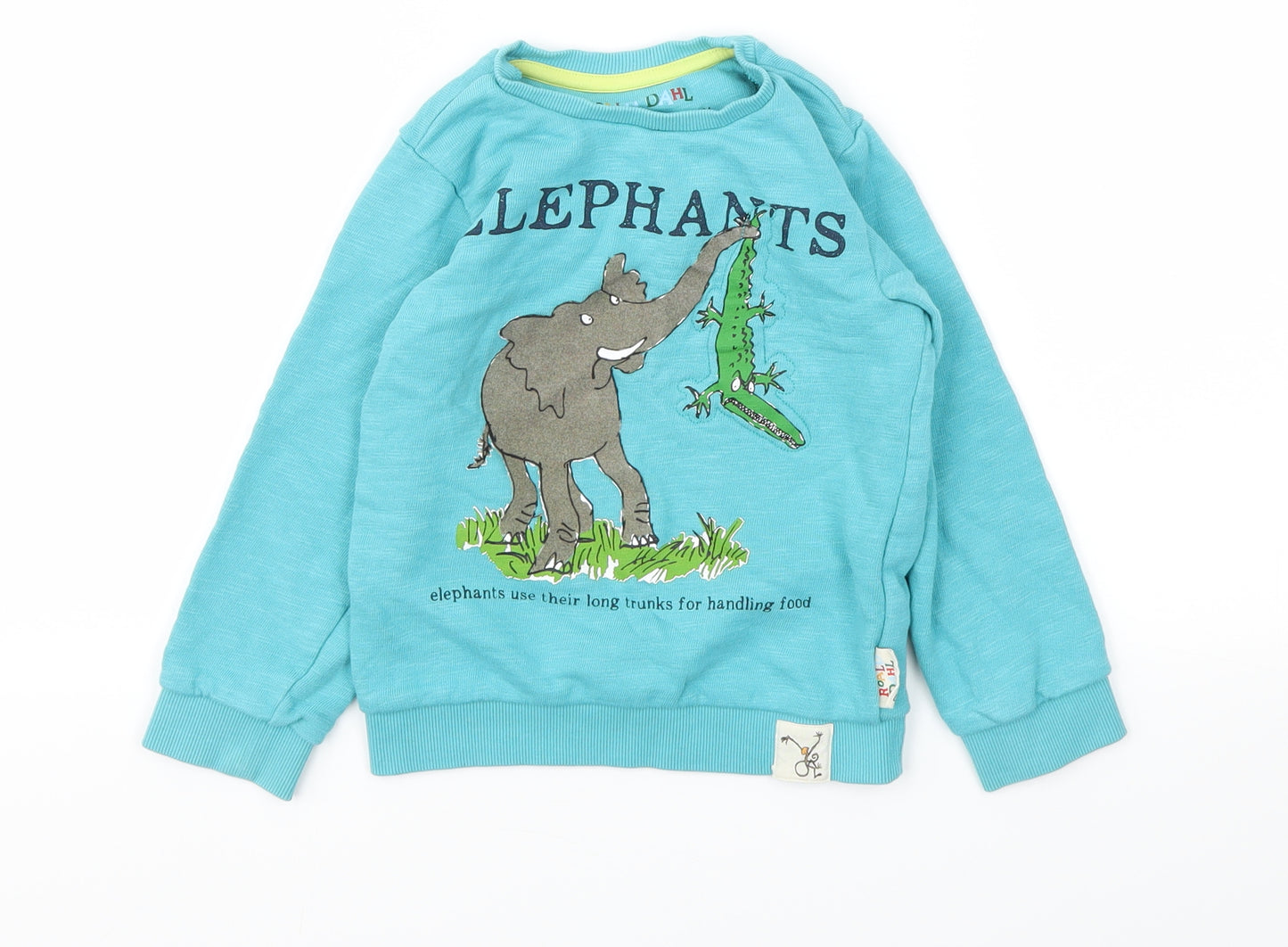 M&S Boys  Animal Print  Pullover Jumper Size 2-3 Years