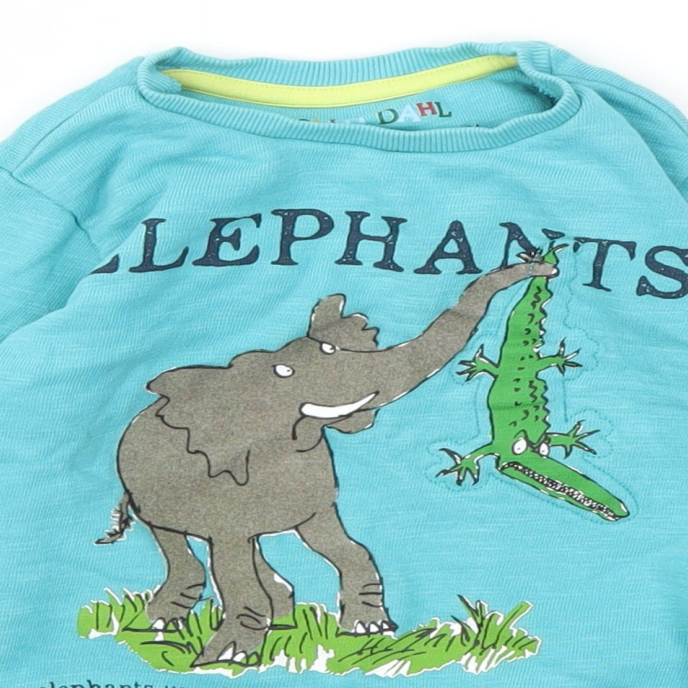 M&S Boys  Animal Print  Pullover Jumper Size 2-3 Years