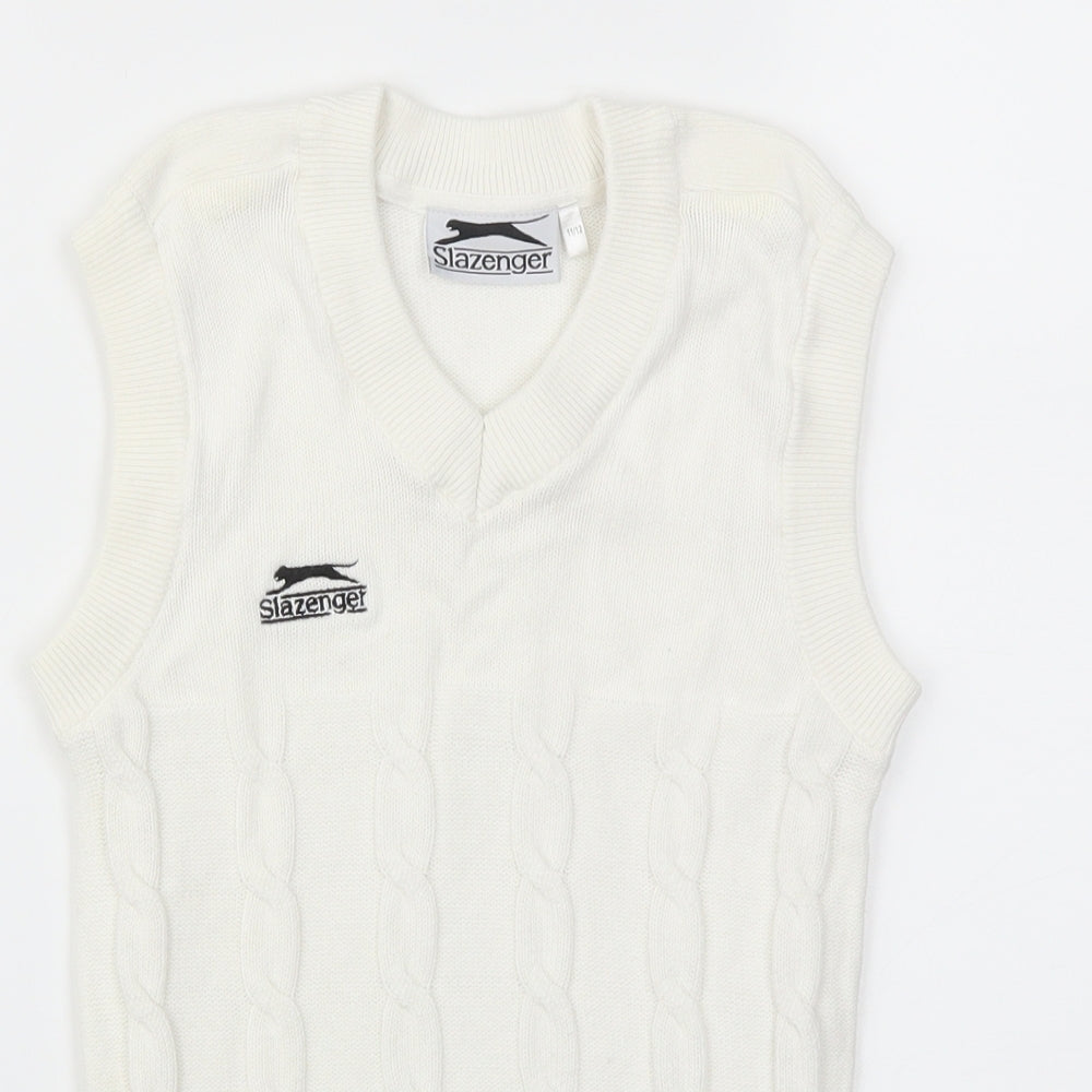 Slazenger Boys White   Pullover Jumper Size 11-12 Years