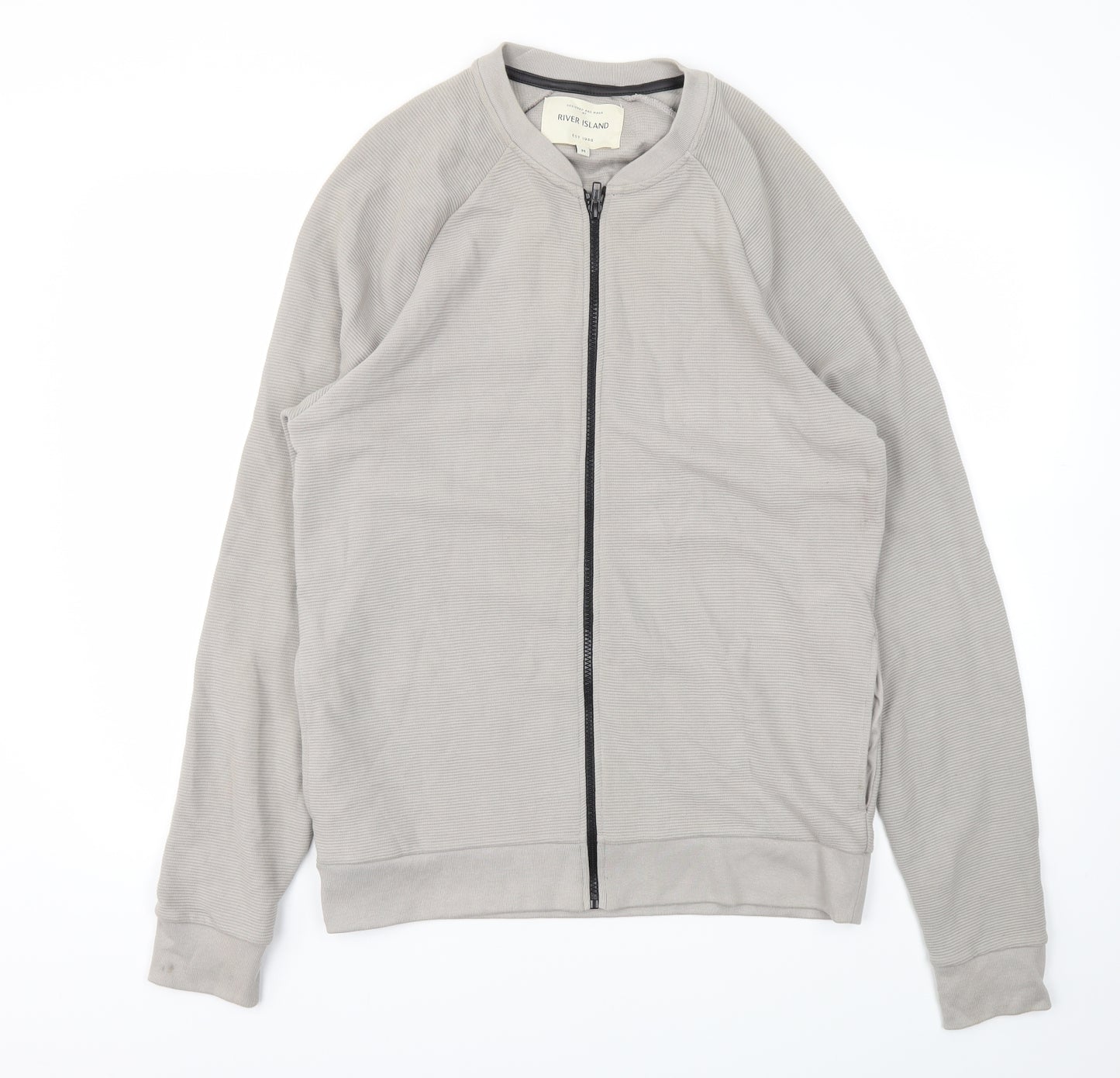 River Island Mens Grey   Full Zip Sweatshirt Size M