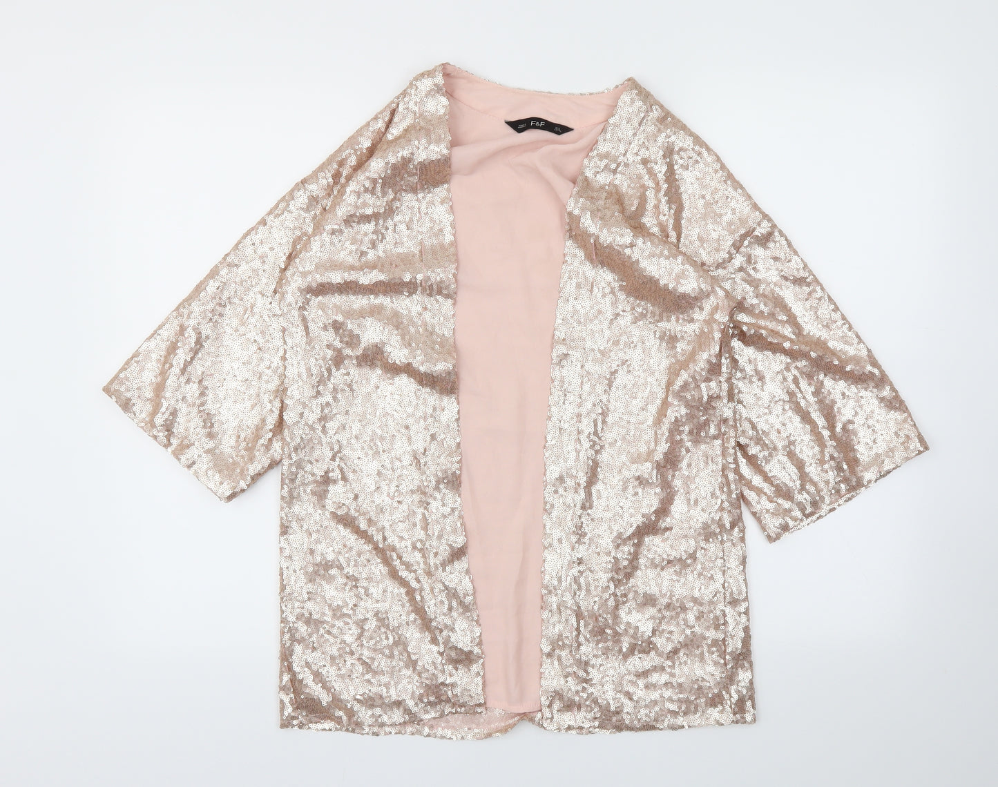 F&F Womens Gold   Jacket Blazer Size 6