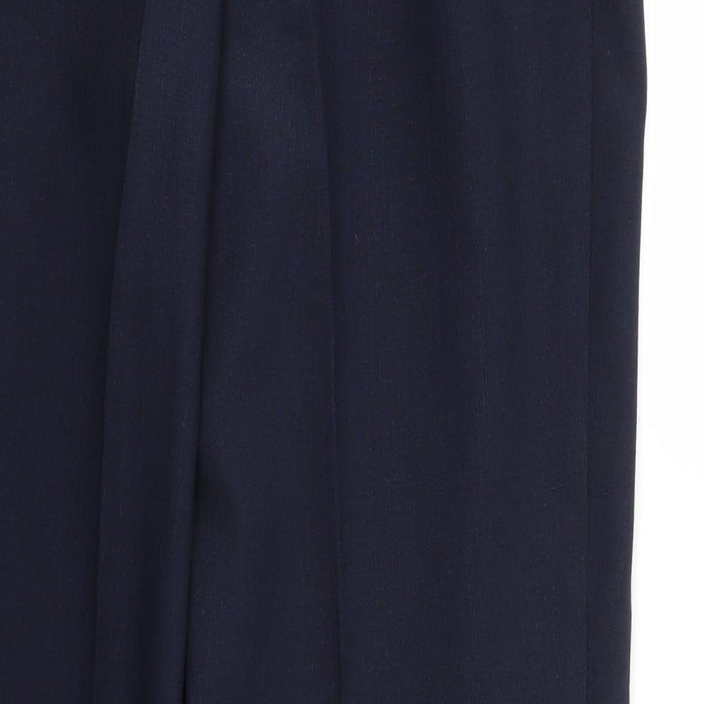 M&S Womens Blue   Trousers  Size 10 L27 in - Stretch waistband