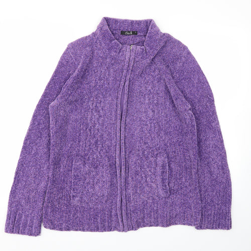 BM Womens Purple   Full Zip Jumper Size M