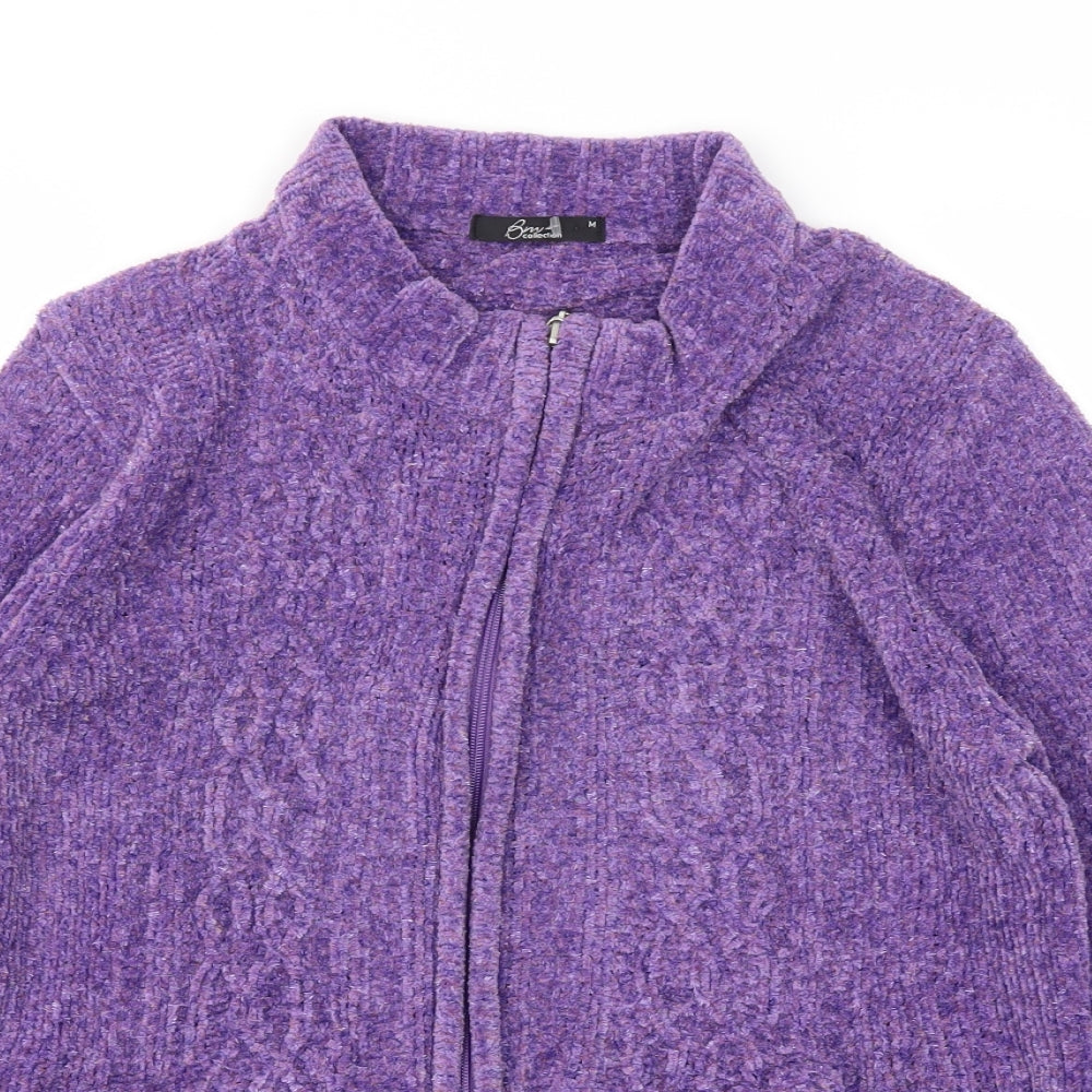 BM Womens Purple   Full Zip Jumper Size M
