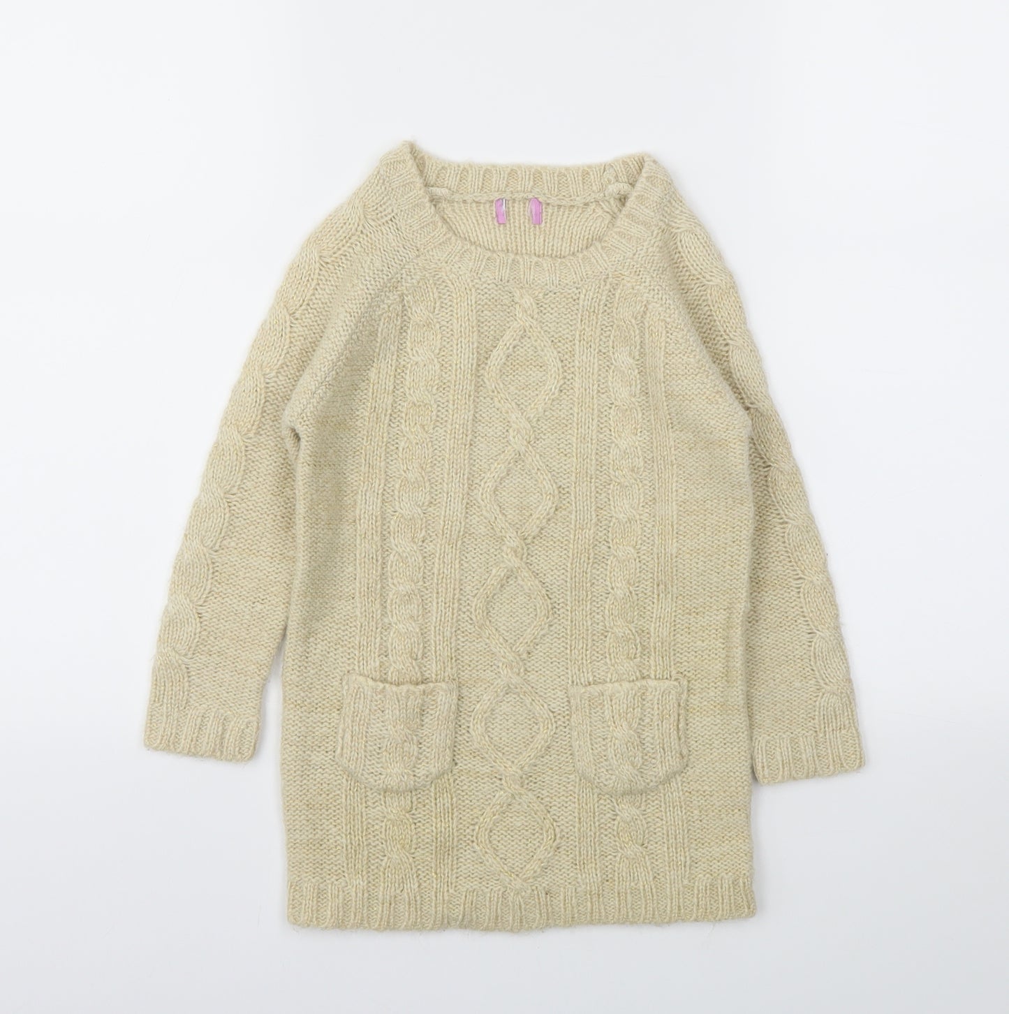 F&F Girls Beige   Jumper Dress  Size 3-4 Years
