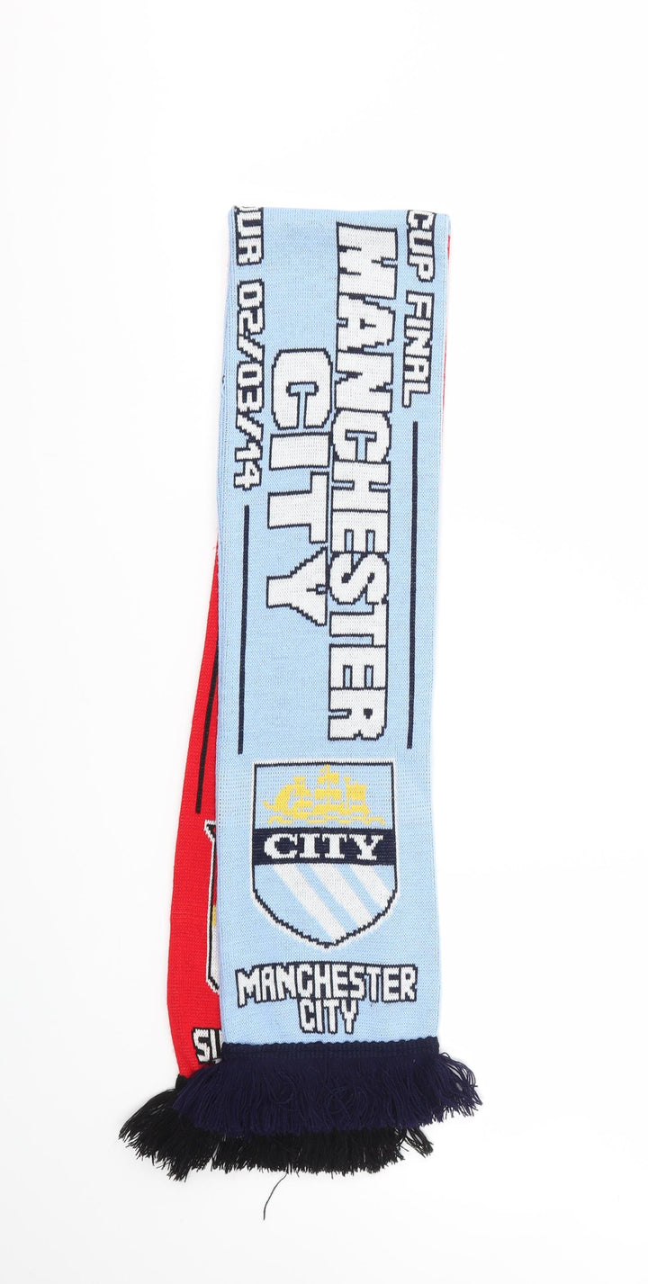 Manchester Boys Blue Geometric  Scarf  One Size