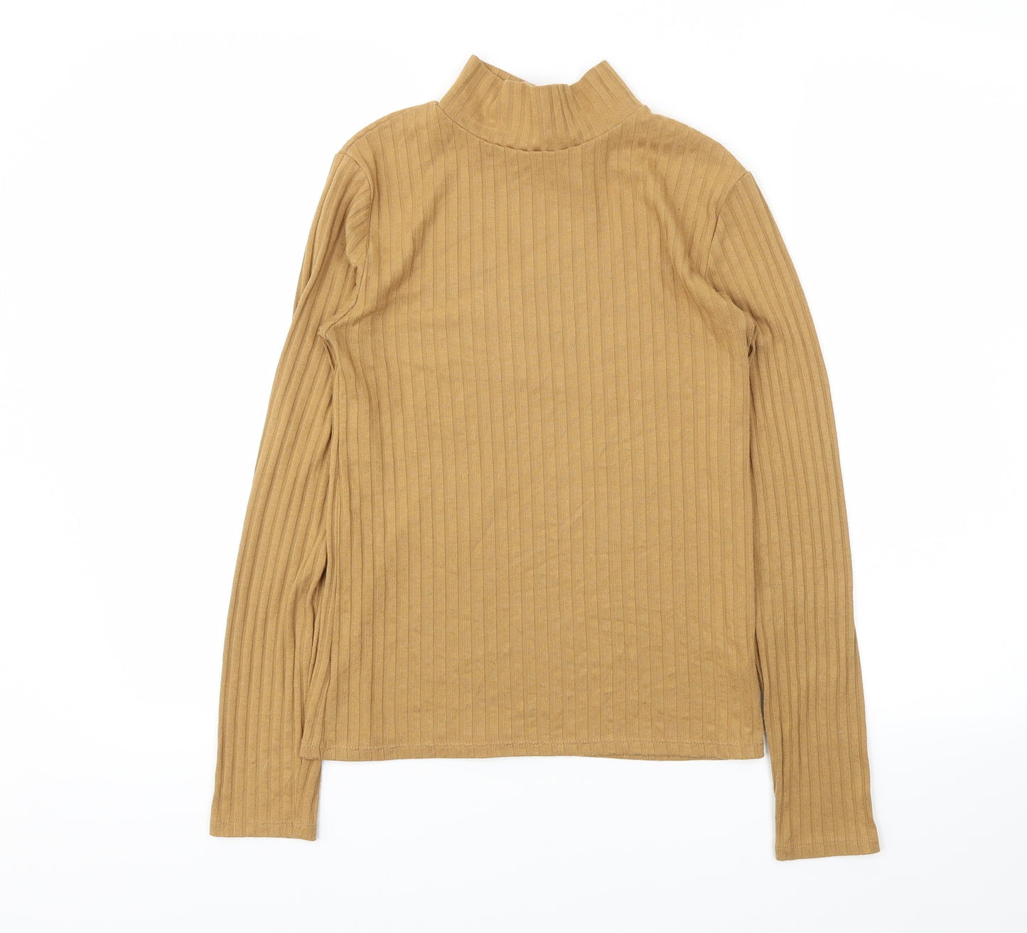 TOPSHOP  Womens Brown   Basic T-Shirt Size 10