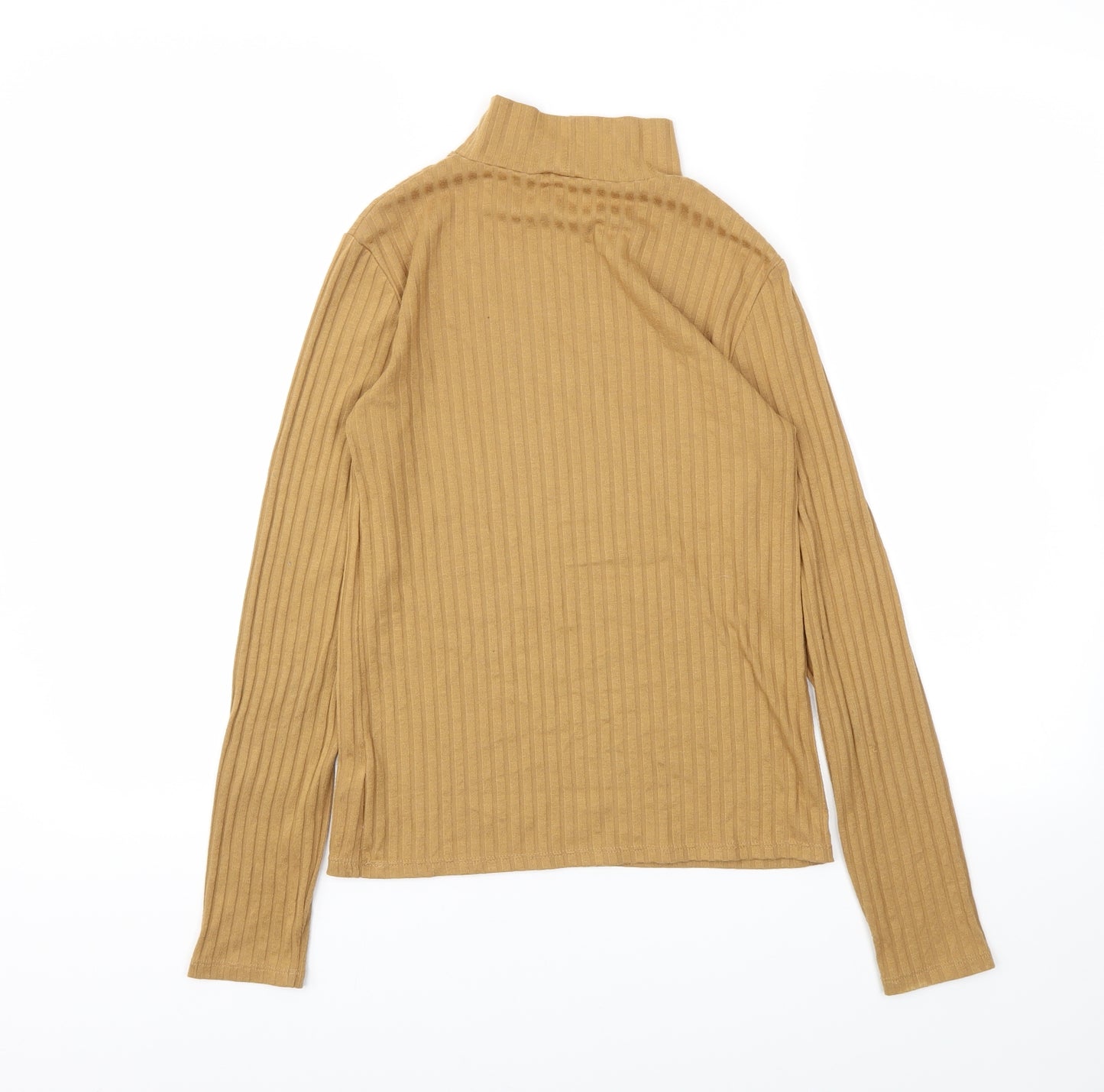 TOPSHOP  Womens Brown   Basic T-Shirt Size 10