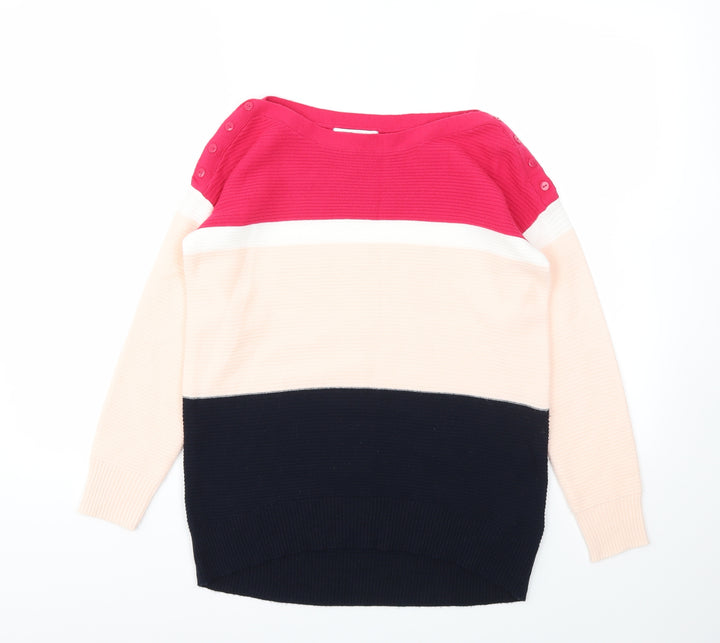 Debenhams Womens Multicoloured Striped Pullover Jumper Size 8