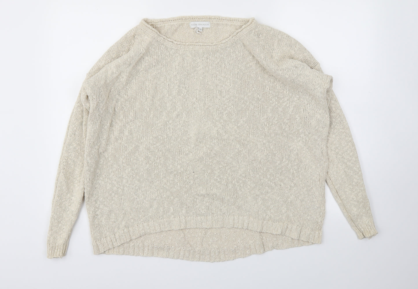 RJR.John Rocha Womens Ivory   Pullover Sweatshirt Size 18