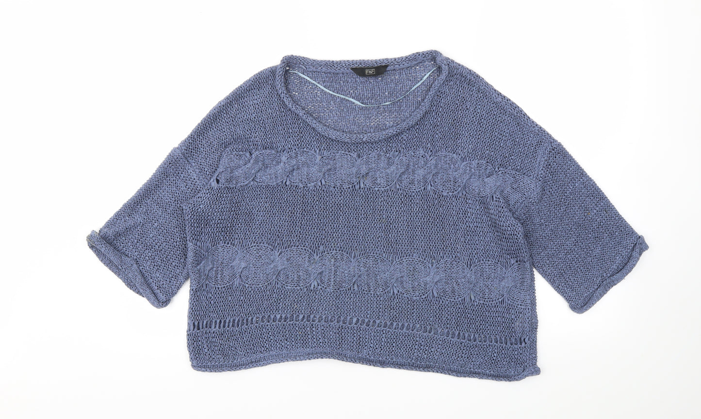 F&F Womens Blue   Pullover Jumper Size 12