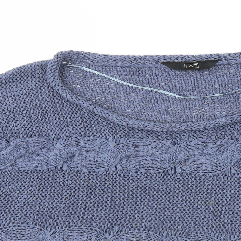 F&F Womens Blue   Pullover Jumper Size 12