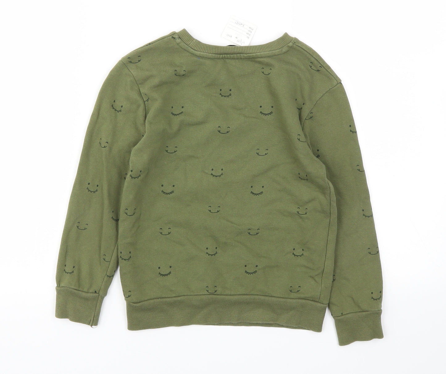 George Boys Green Animal Print  Pullover Jumper Size 4-5 Years