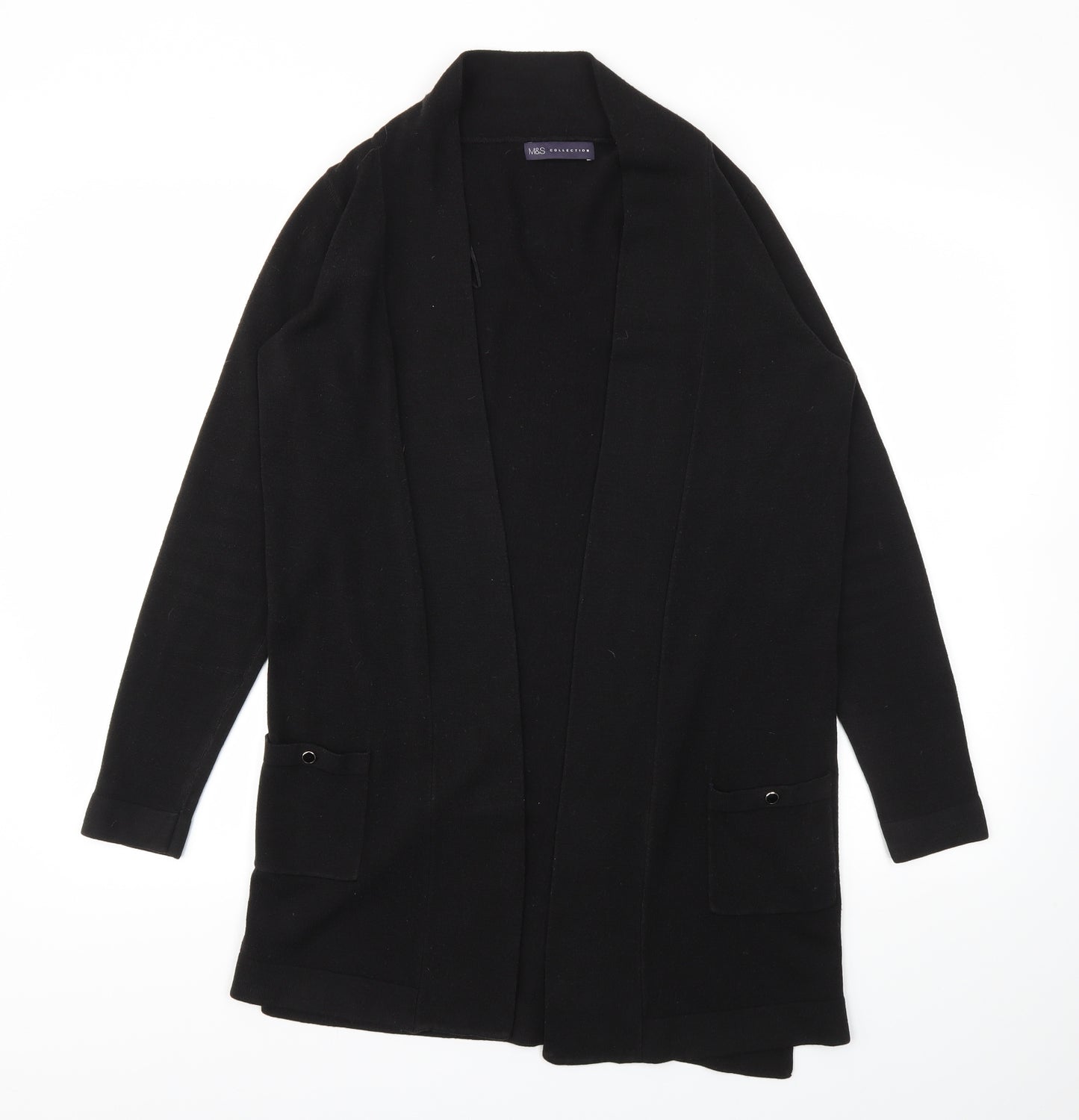M&S Womens Black   Cardigan Jumper Size 10