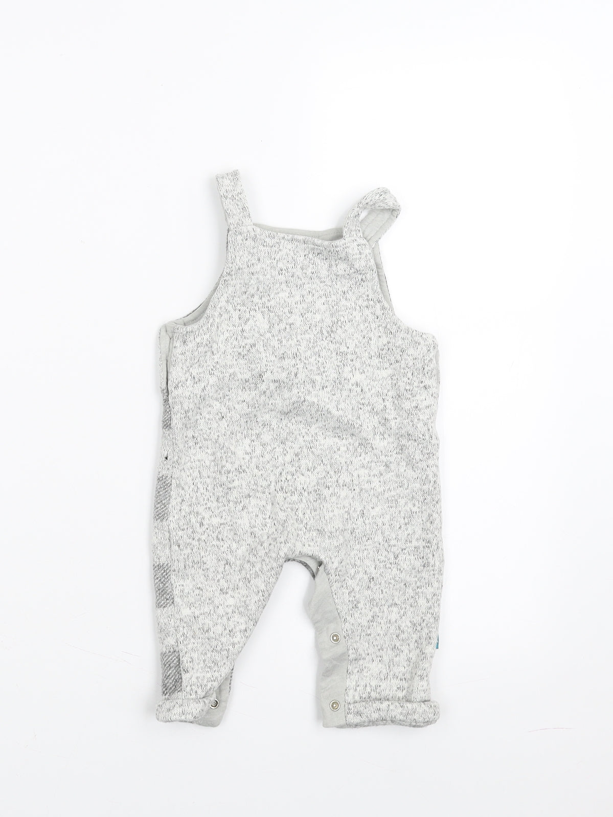 Nutmeg Baby Grey Check  Dungaree Outfit/Set Size 3-6 Months  - animal embroidery