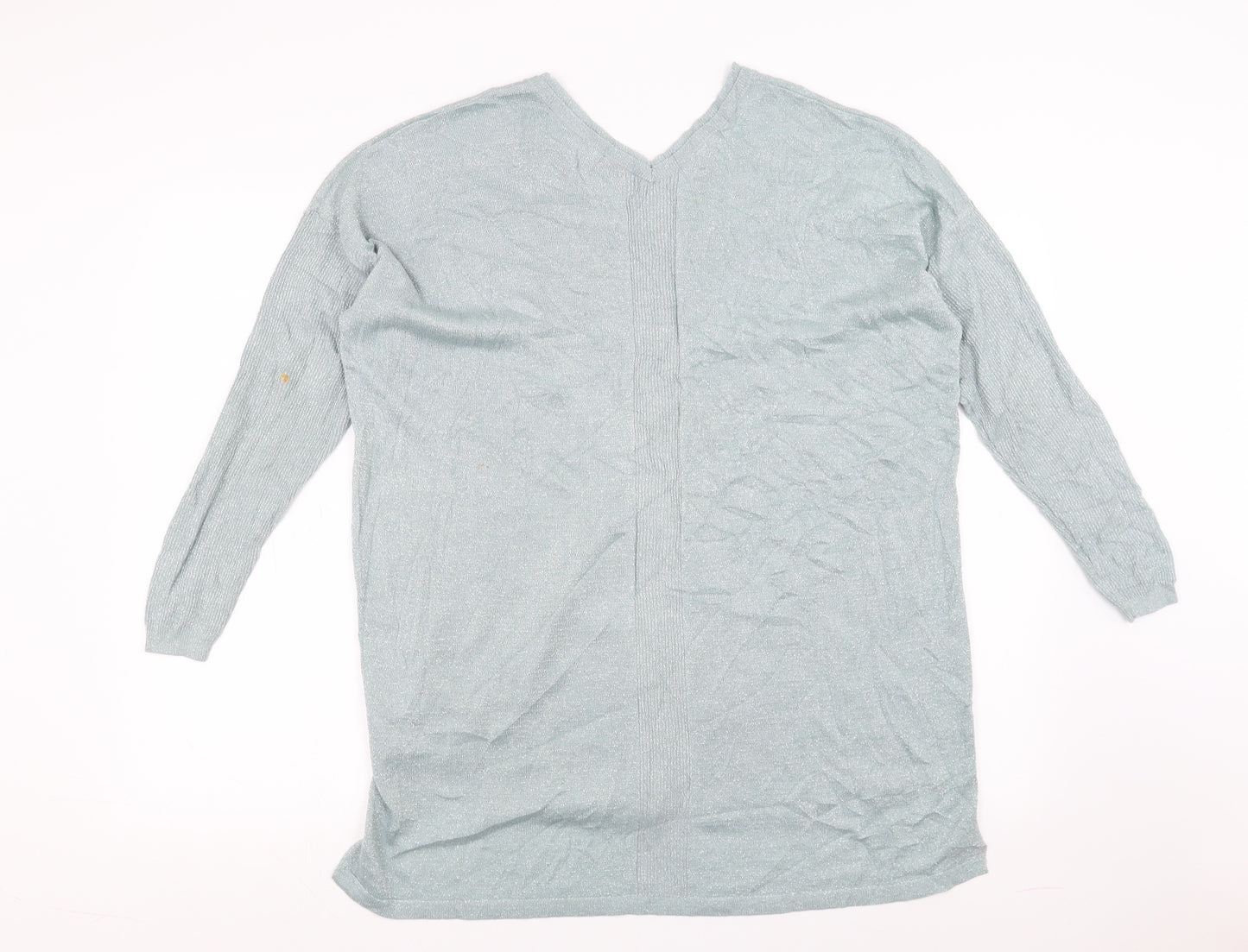 NEXT Womens Green   Pullover Jumper Size 16  - glittery