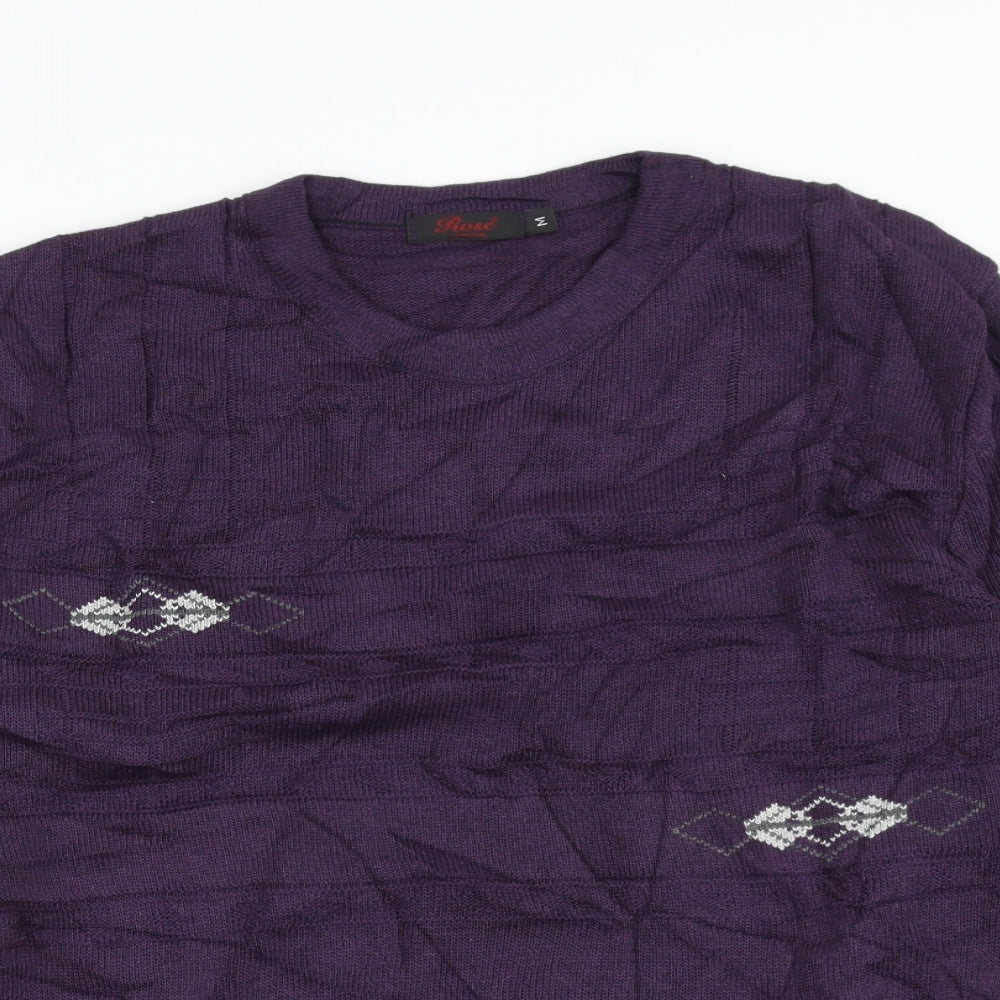 Rose London Mens Purple   Pullover Jumper Size M